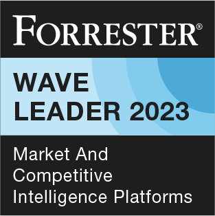 Forrester Wave Leader 2023, Market And Competitive Intelligence Platforms badge - Valona Intelligence