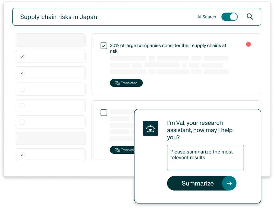 AI Research Assistant risk product - supply chain risks in Japan summary - Valona Intelligence