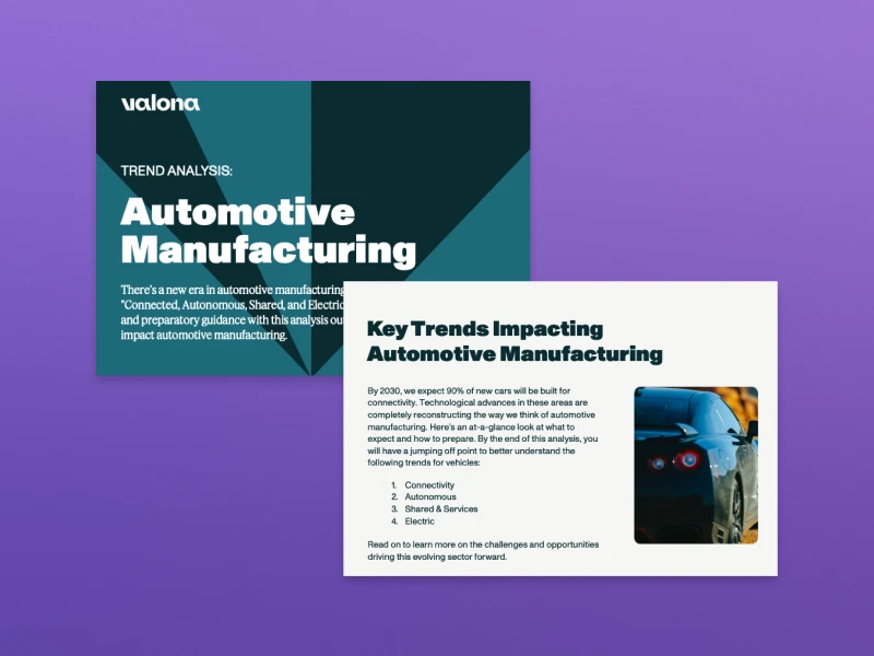 Automotive manufacturing report - Valona Intelligence