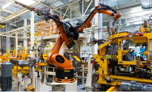 An image showcasing a manufacturing line